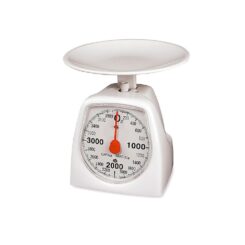 EDM Balança de cozinha analógica, máx. 4 kg, ø16,5 x 17 cm