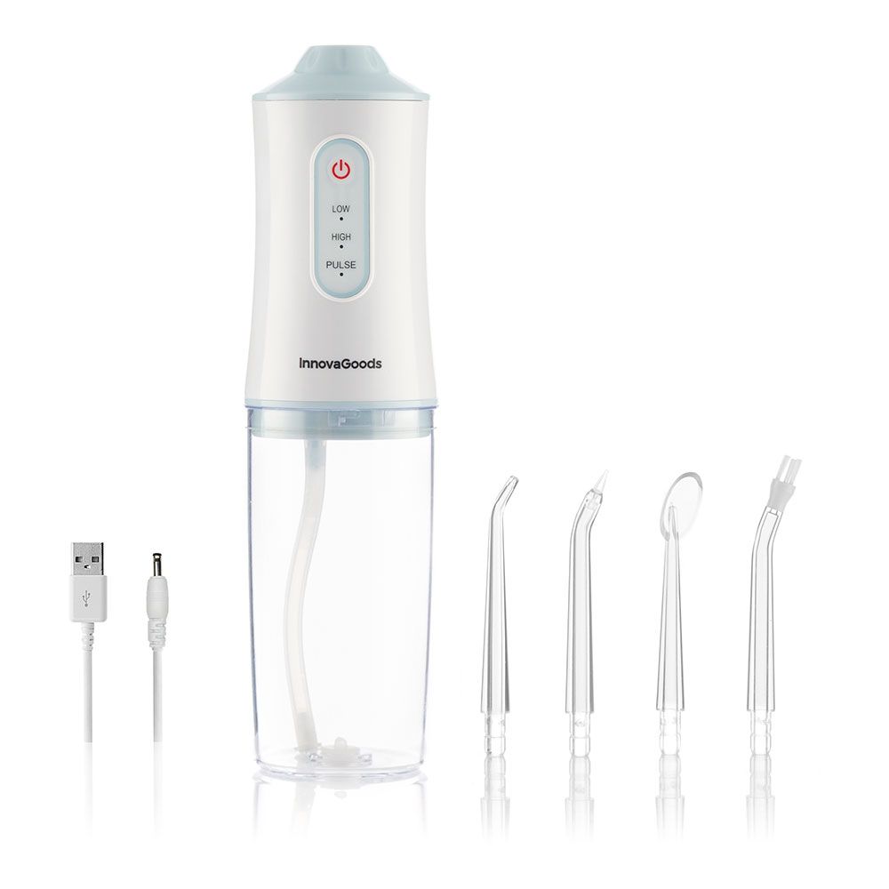 Irrigador dental recarregável portátil, denter, 4 W, 6 x 6 x 21 cm