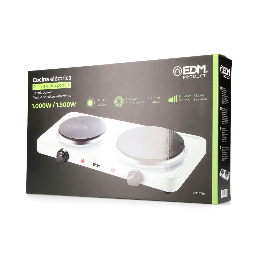 EDM Fogão elétrico 2 bocas 1000-1500 w - Image 3