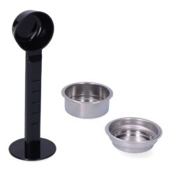 KIT colher/prensa + filtro 1 chávena + filtro 2 chávenas para cafeteira 07707 EDM