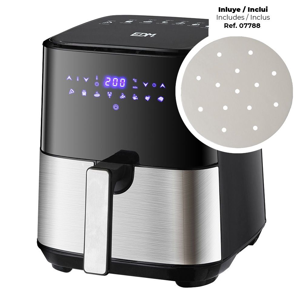 Fritadeira de AR 5 L com ecrã tátil LED
