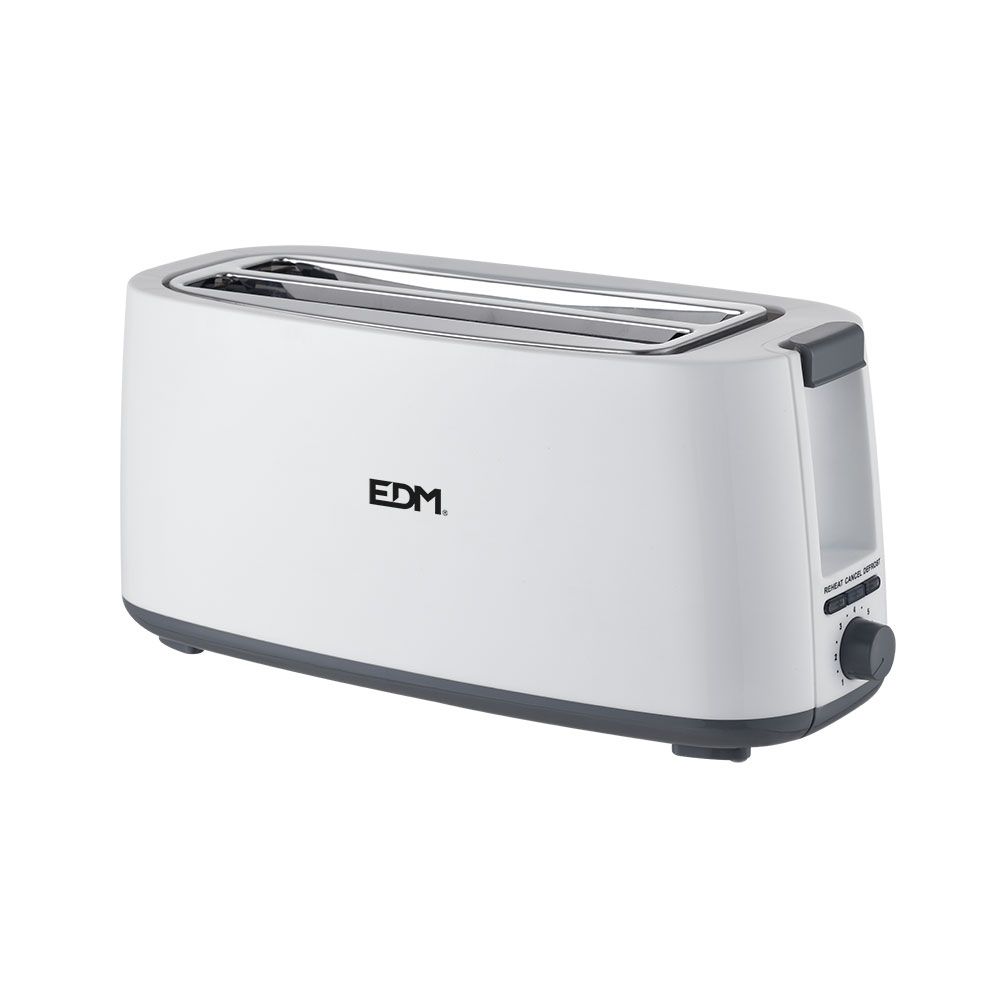 Torradeira de fenda dupla longa de design branco 1400 w