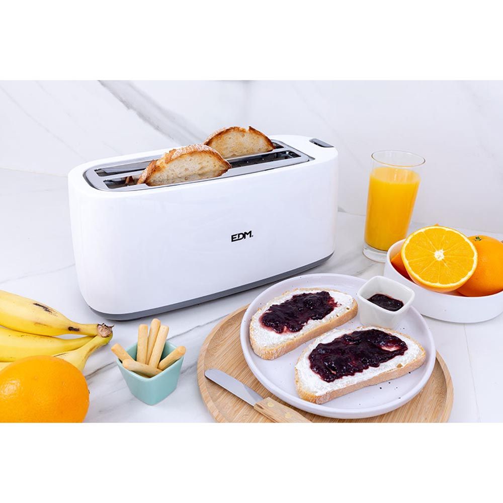 Torradeira de fenda dupla longa de design branco 1400 w - Image 6