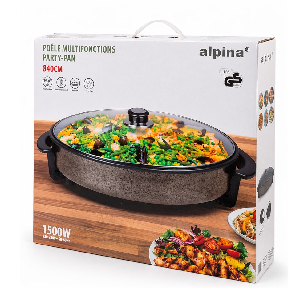 Caçarola elétrica multiuso, 1500 w, ø40 cm, 460 x 418 x 100 mm - Image 2