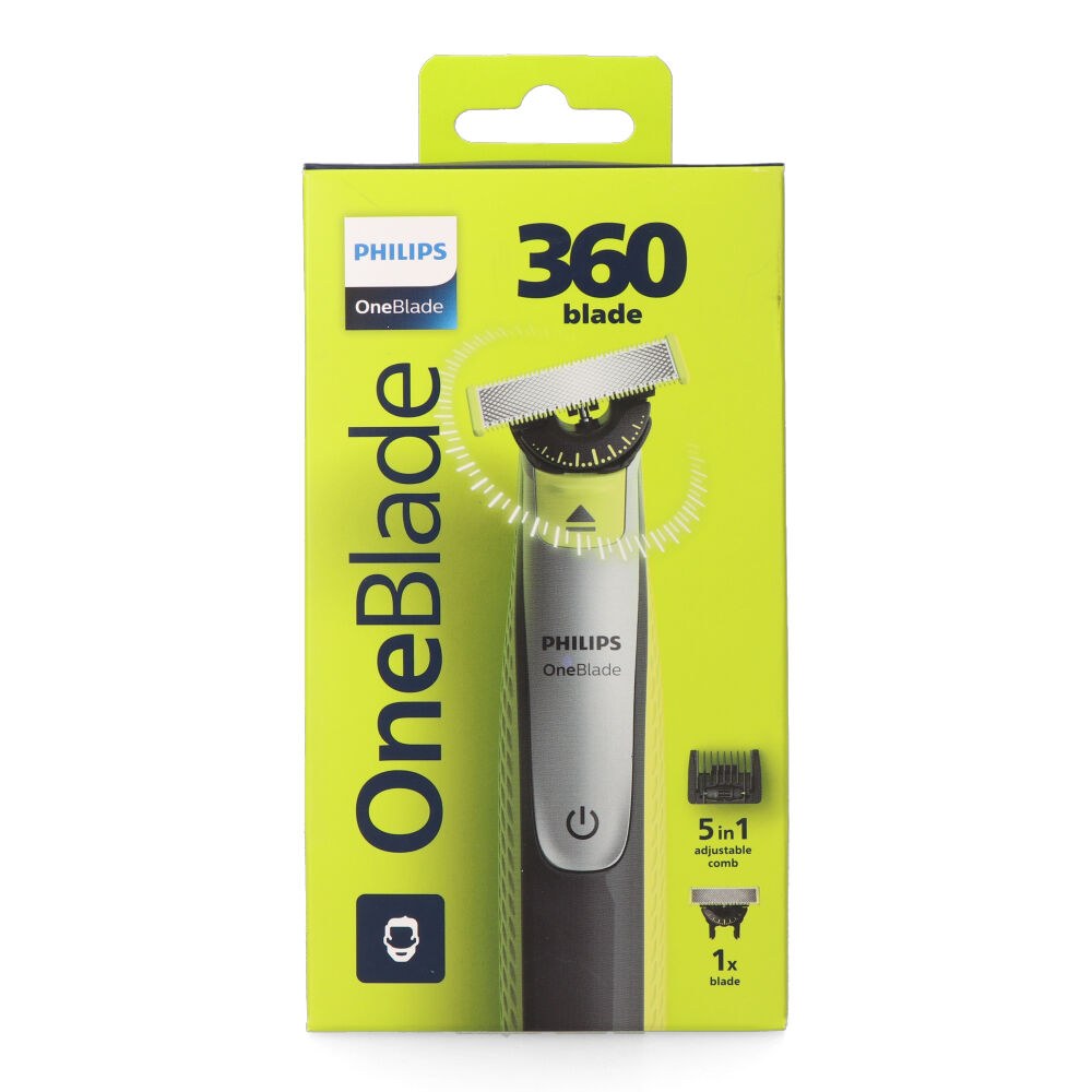 Máquina de barbear ONE blade 360°, com pente ajustável 5 em 1, resistente à água