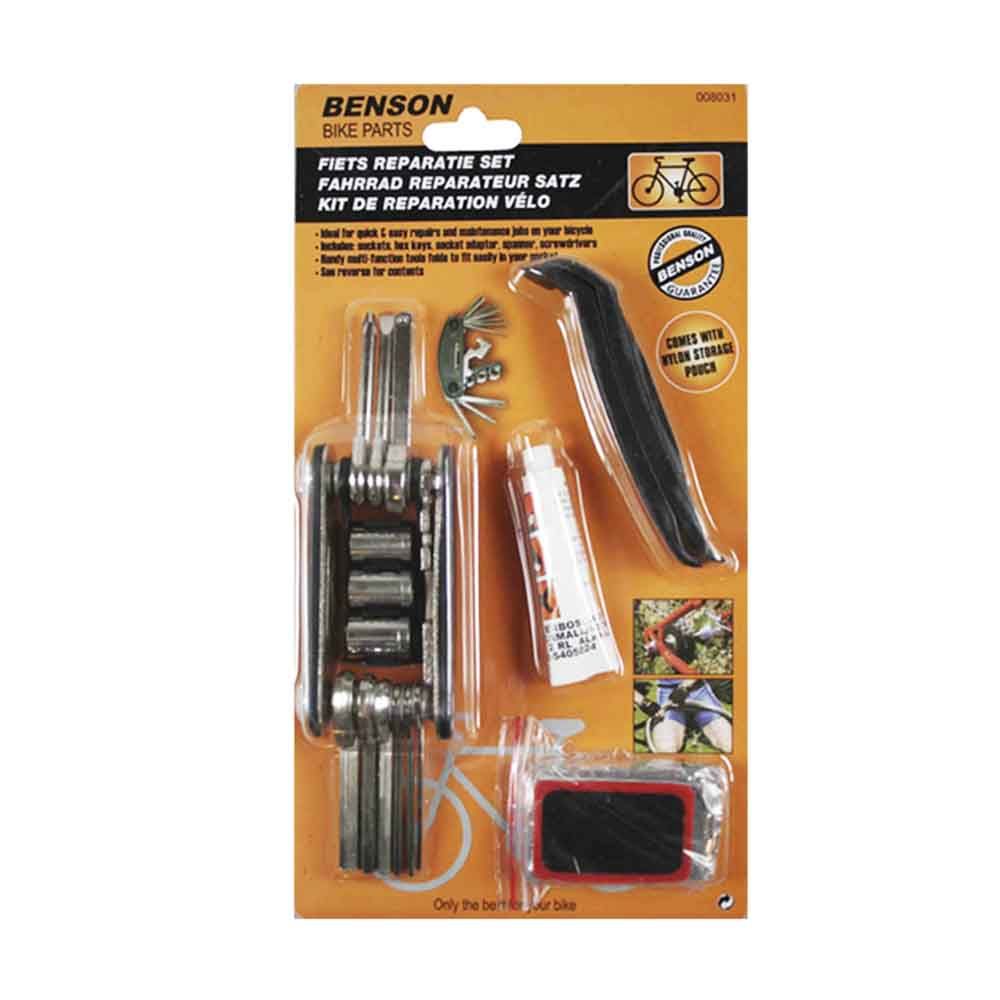 KIT com ferramentas multiúsos para reparação de bicicletas