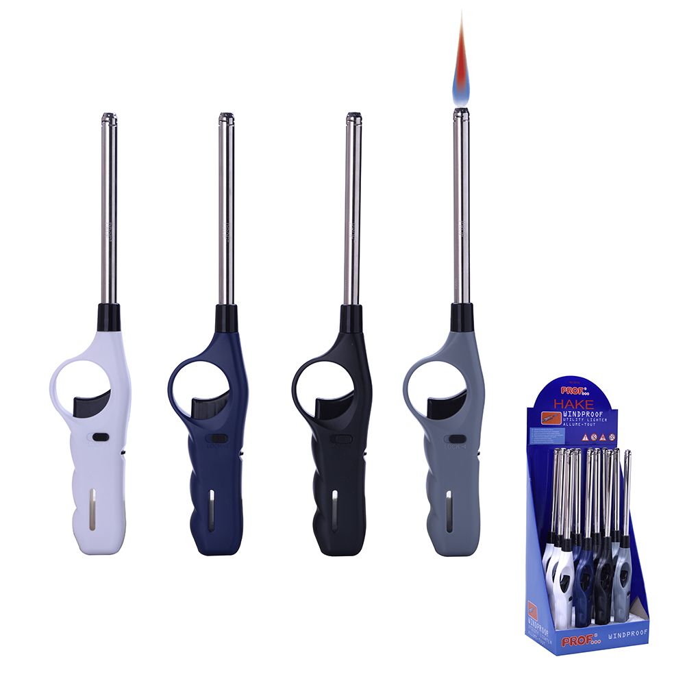 Isqueiro recarregável com chama resistente ao vento, cores variadas euro/u