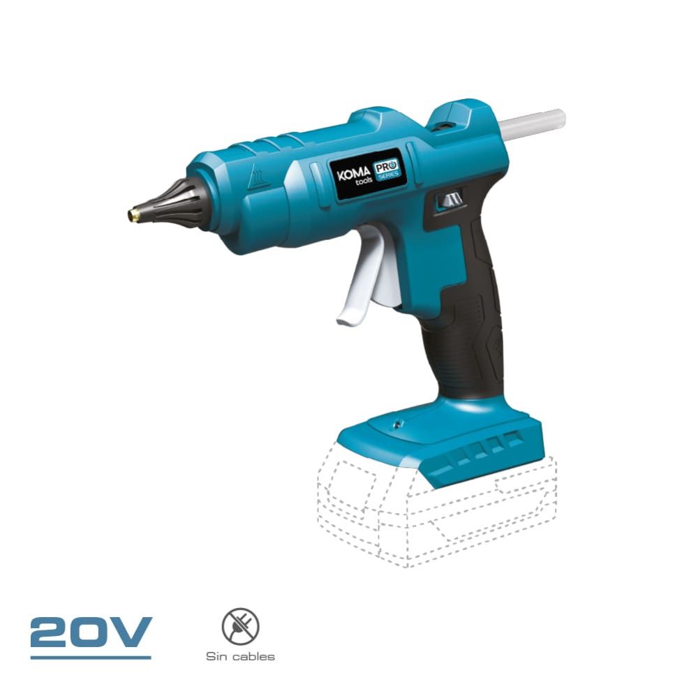 Pistola termofusível 20 V barra de silicone Ø11 mm