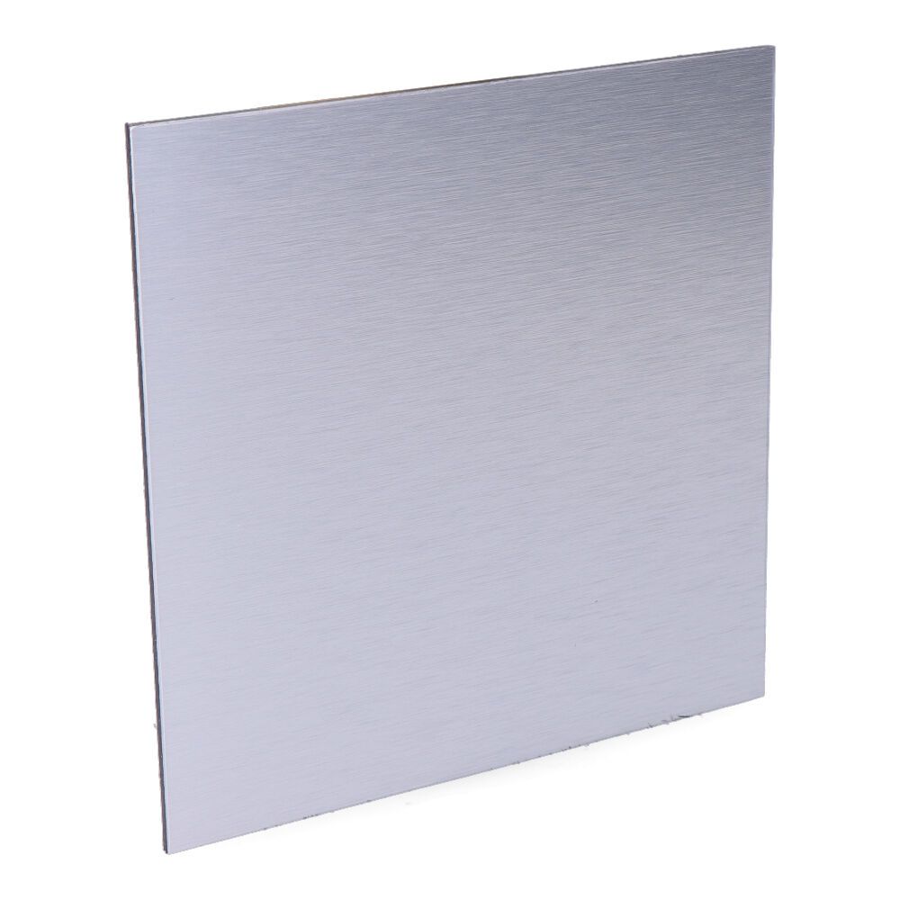 Tampa 175 x 175mm alumínio escovado cinza para extrator 08413 Ø10cm EDM