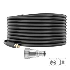 Mangueira de substituição 15 m + conector de lavadora de pressão