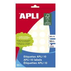 Bolinhas adesivas COR branco tamanho Ø19mm, blíster 400un