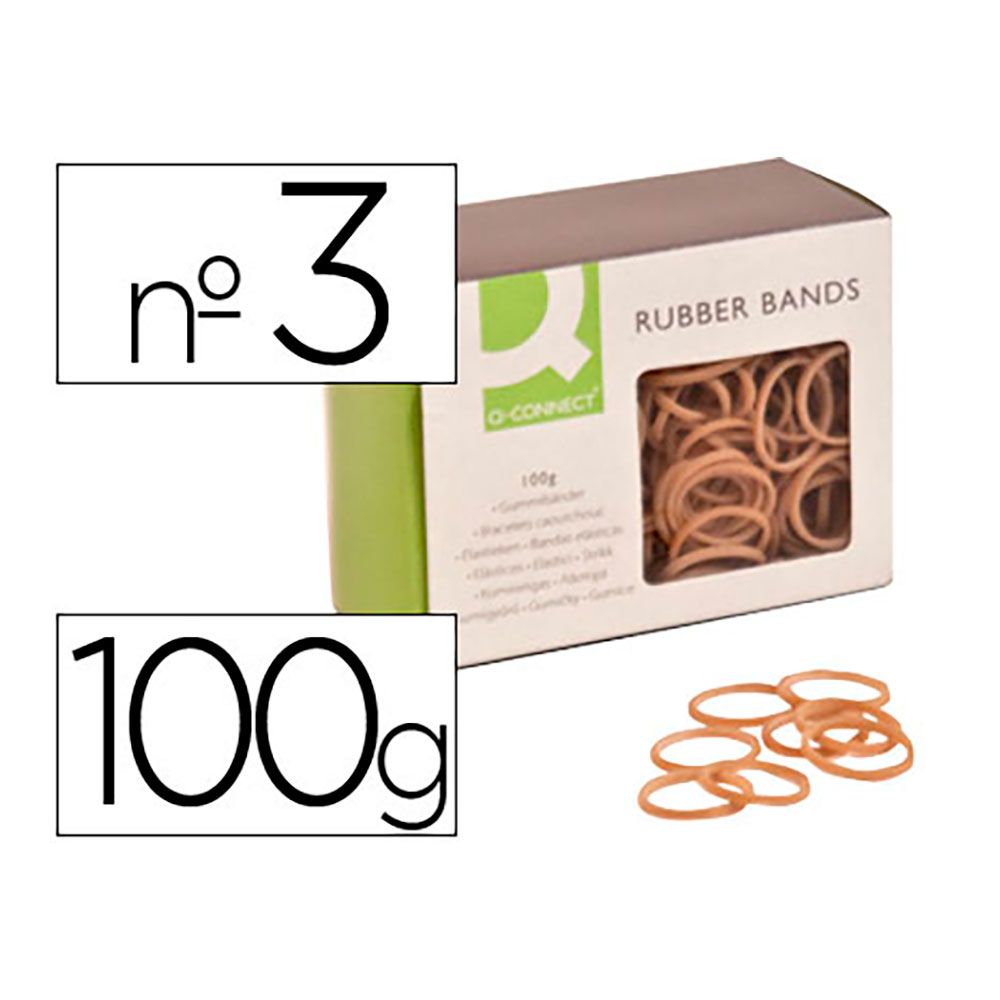 Elásticos q-connect 100g. N°3 30x2mm