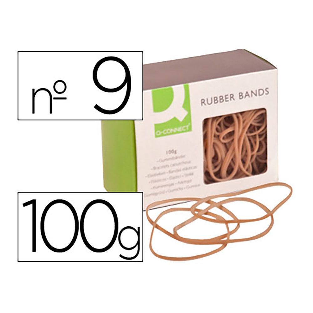 Elásticos q-connect 100g. N°9 90x2mm