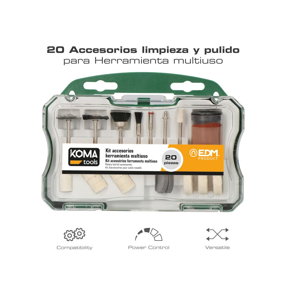 Acessórios para ferramenta multifunções rotativa, SET 20 peças