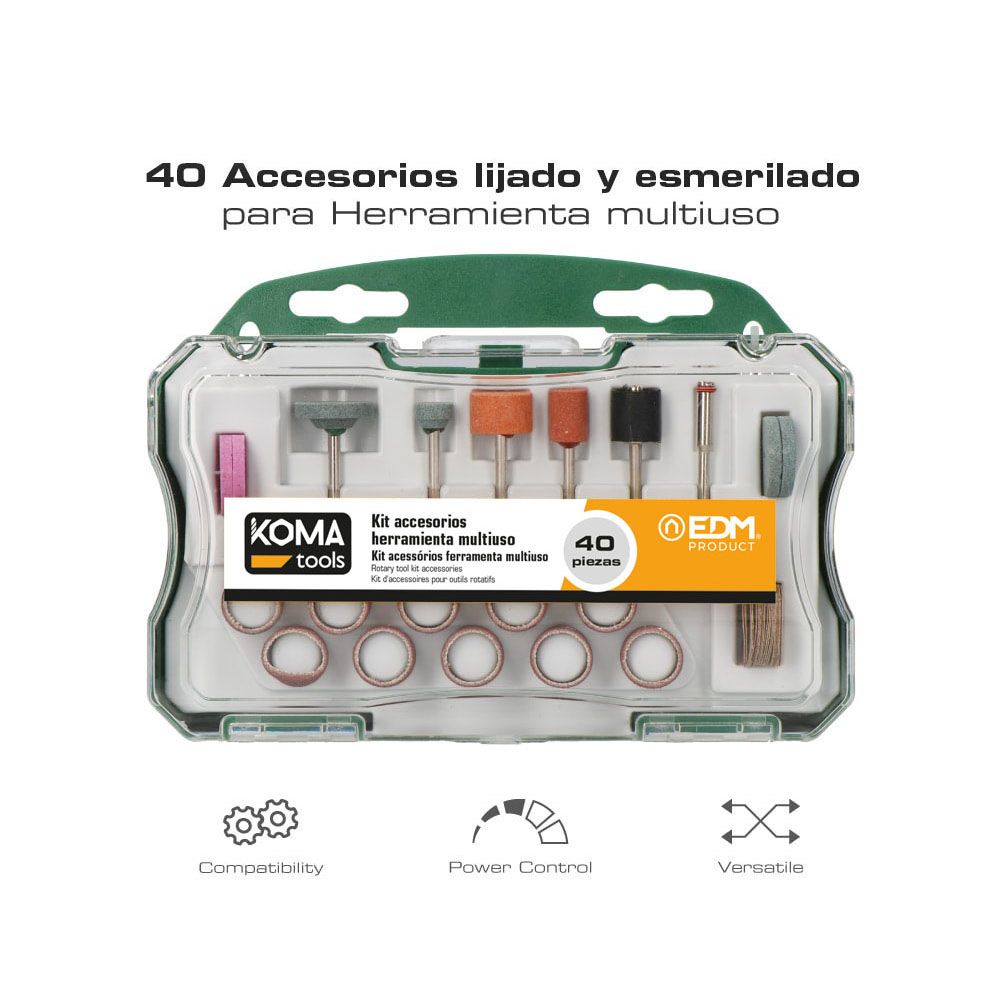 Acessórios para ferramenta multifunções rotativa, SET 40 peças