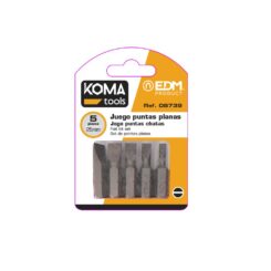 Pontas de fenda sortidas 25 mm, jogo 5 peças