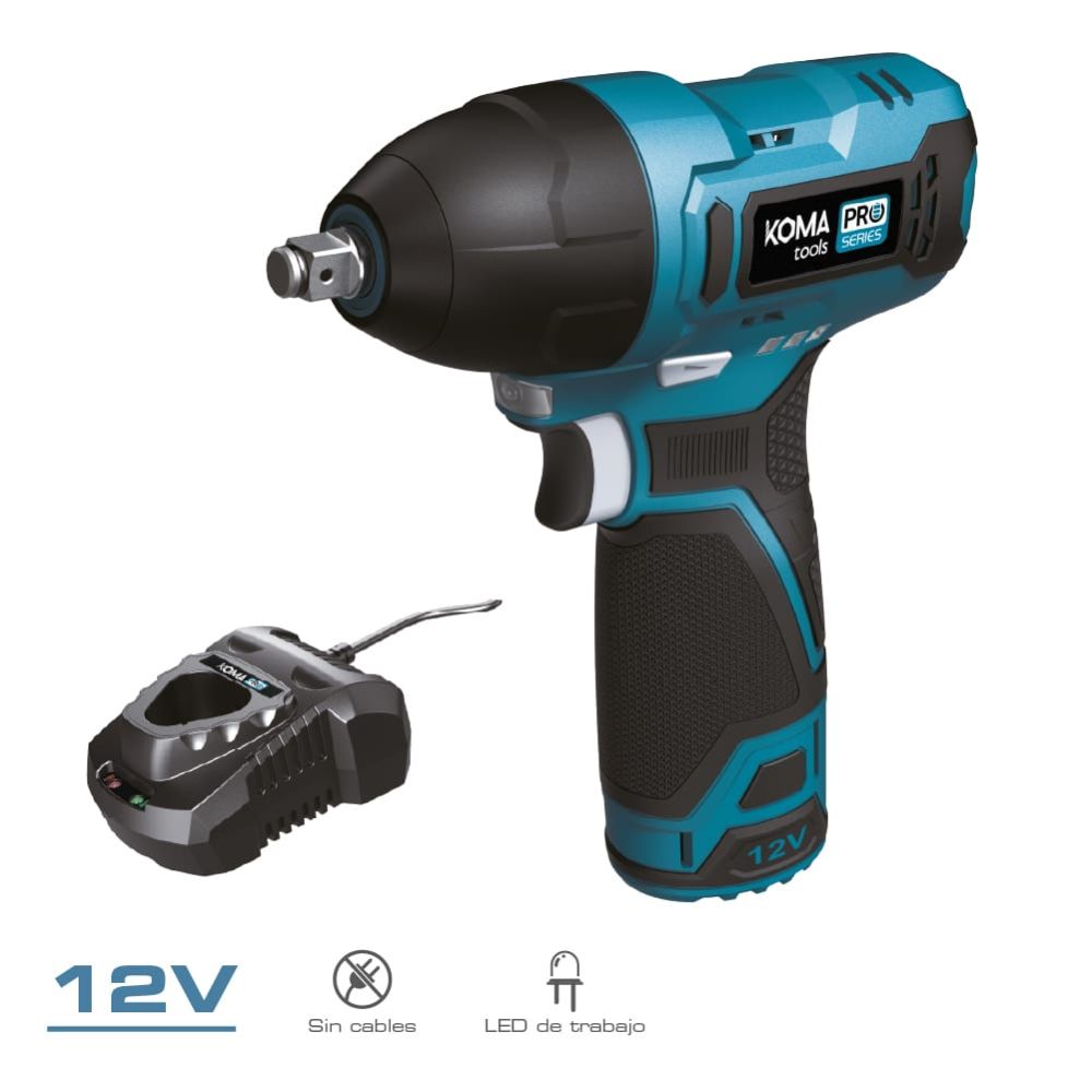KIT de chave de impacto 12 V com bateria e carregador