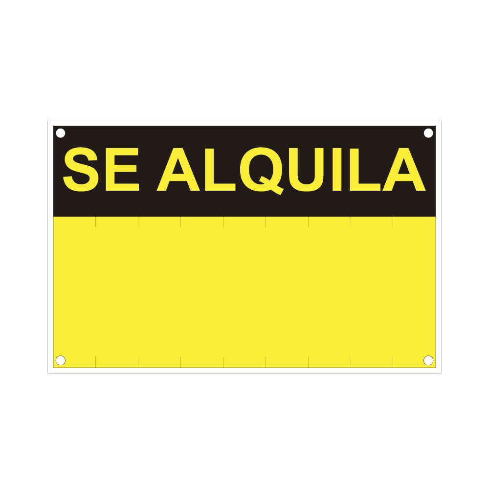 Placa "se alquila" (PVC 0,4mm) 45x70cm normaluz