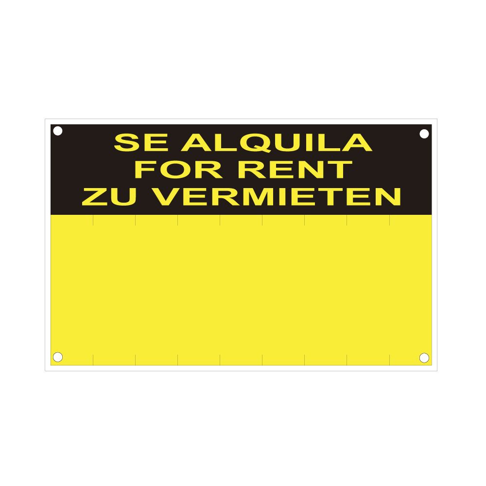 Placa "se vende/for sale/zu verkaufen" (PVC 0.4mm) 45x70cm normaluz