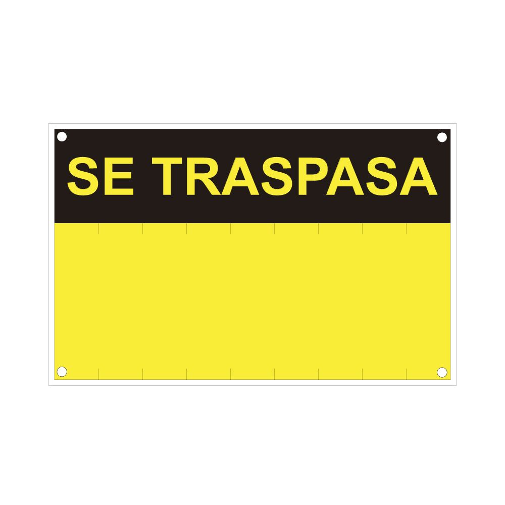 Placa "se traspasa" (PVC 0,4mm) 35x45cm normaluz