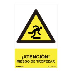 Sinal informativo "atencion riesgo de tropezar" (PVC 0.7mm) 30x40cm normaluz