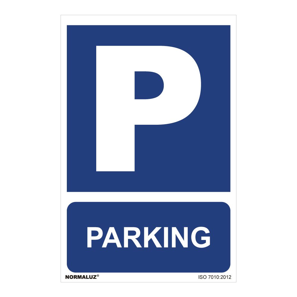 Sinal "parking" (PVC 0,7mm) 30x40cm normaluz