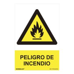 Sinal perigo "peligro de incendio" (PVC 0.7mm) 30x40cm normaluz