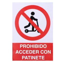 Sinalização adesiva "proibido acesso com scooter" 21x30cm