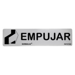 Sinal informativo "empujar", adesivo INOX 0,8 mm, 5 x 20 cm