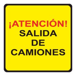 Sinal de trânsito "salida camiones", PVC, 70 x 50 cm