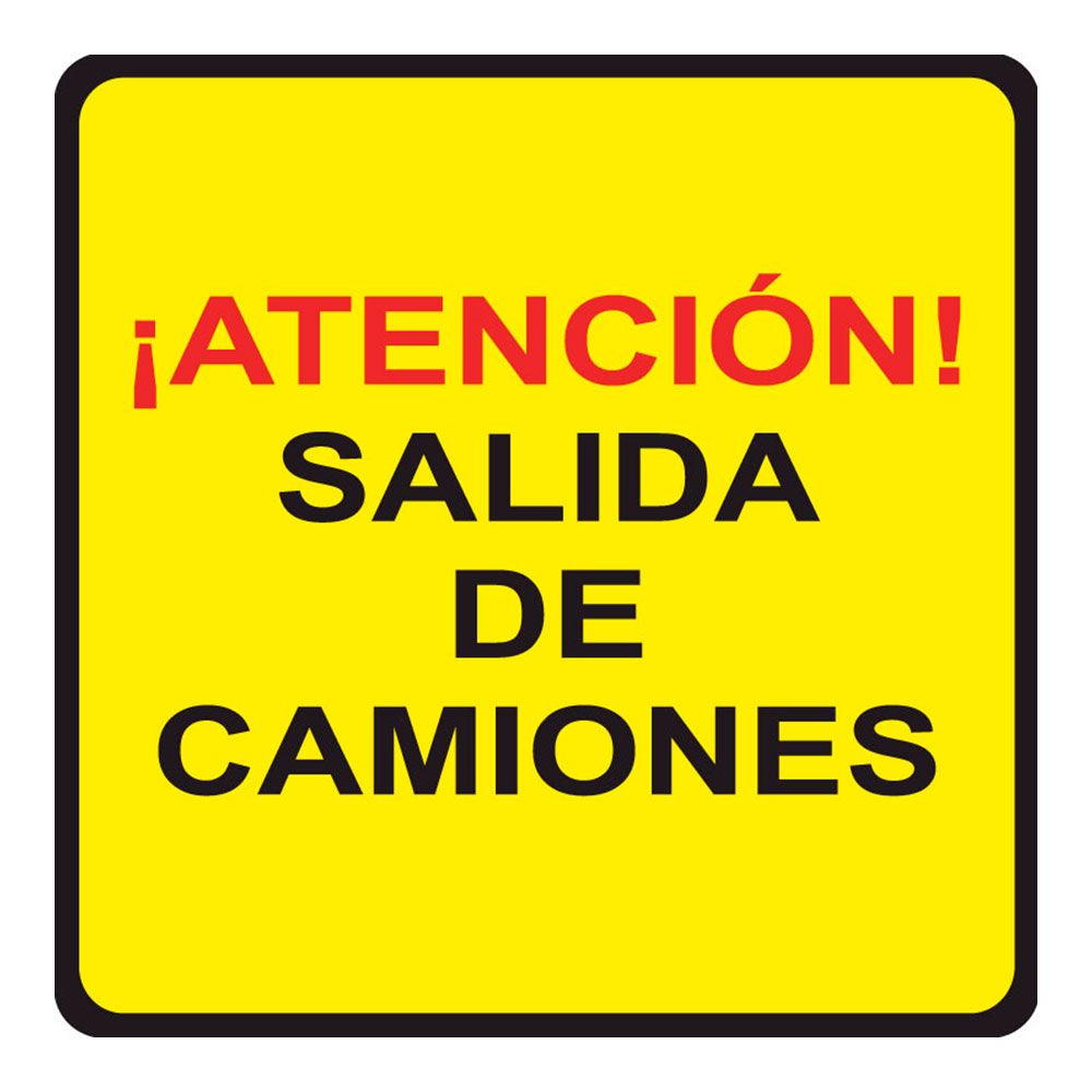 Sinal de trânsito "salida camiones", PVC, 70 x 50 cm