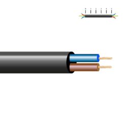 SEDILES Mangueira tubular h05vv-f 2 x 0,75 mm², preto euro/m