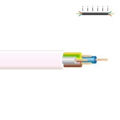 SEDILES Mangueira tubular h05vv-f 4 g 1,00 mm², branco euro/m