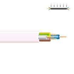 SEDILES Mangueira tubular h05vv-f 4 g 1,50 mm², branco euro/m