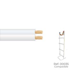 SEDILES Cabo paralelo de áudio branco 2 x 0,75 mm euro/m (bobina pequena ø180x60mm)