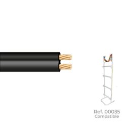 SEDILES Cabo paralelo de áudio preto 2 x 0,75 mm euro/m (bobina pequena ø180x60mm)