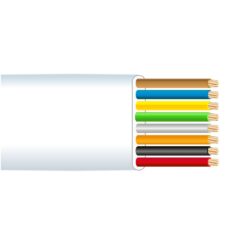 GOOBAY Cabo telefônico branco de 8 vias cat.3 euro/m