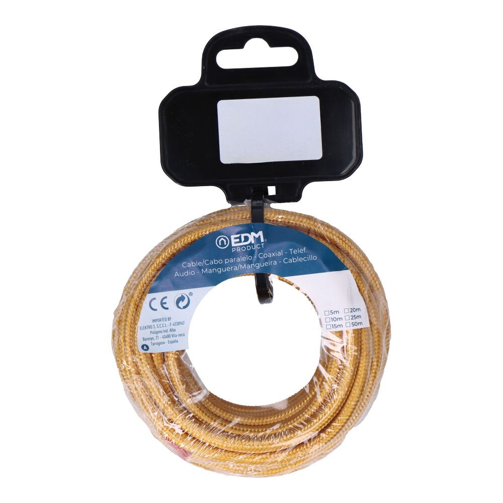 Carretel de cabo cordão tubular H03VV-F 2 x 0,75 mm² ouro escuro, 5 m - Image 2