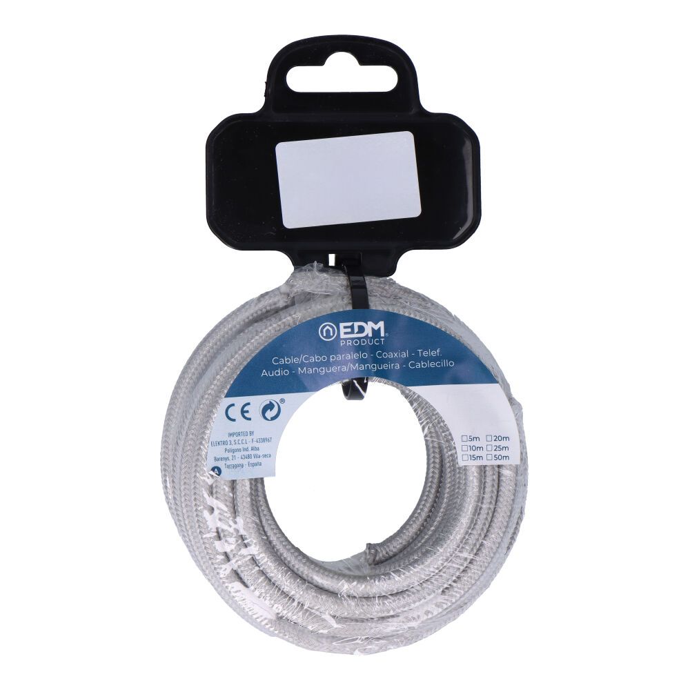 Carretel de cabo cordão tubular H03VV-F 2 x 0,75 mm² prata , 5 m - Image 2