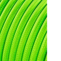 Carretel de cabo cordão tubular H03VV-F 2 x 0,75 mm² amarelo fluorescente, 5 m