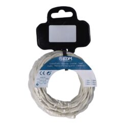 Carretel de cabo têxtil trançado H03VV-F 2 x 0,75 mm² bege, 5 m