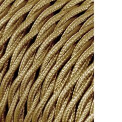 Carretel de cabo têxtil trançado H03VV-F 2 x 0,75 mm² ouro, 5 m