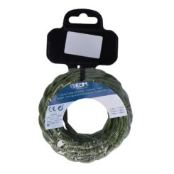 Carretel de cabo têxtil trançado H03VV-F 2 x 0,75 mm² verde, 5 m