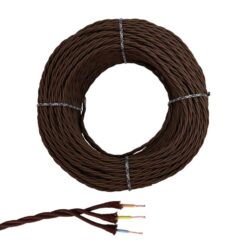 EDM Cabo paralelo têxtil trançado h07v-k 3 g 2,50 mm² marrom euro/m