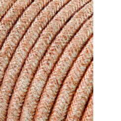 Carretel de cabo cordão tubular H03VV-F 2 x 0,75 mm² linho, 25 m