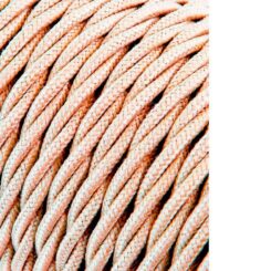 EDM Enrolador de cabo têxtil trançado h03vv-f 2 x 0,75 mm² bege, 25 m