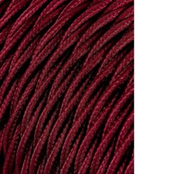 EDM Enrolador de cabo têxtil trançado h03vv-f 2 x 0,75 mm² bordô, 25 m