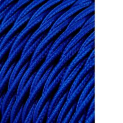 EDM Enrolador de cabo têxtil trançado h03vv-f 2 x 0,75 mm² azul, 25 m