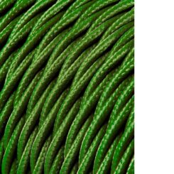 EDM Enrolador de cabo têxtil trançado h03vv-f 2 x 0,75 mm² verde, 25 m