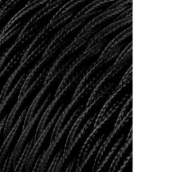 EDM Enrolador de cabo têxtil trançado h03vv-f 2 x 0,75 mm² preto, 25 m